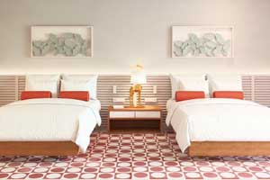 Premium Garden View room with 2 Double beds